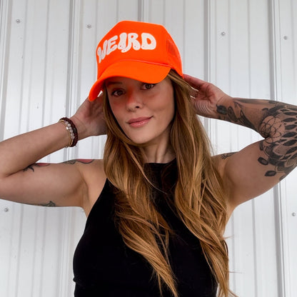 SLIME & SPARKLE ORANGE TRUCKER HAT