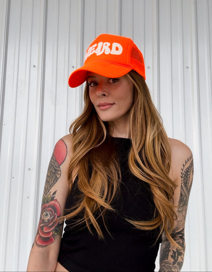 SLIME & SPARKLE ORANGE TRUCKER HAT