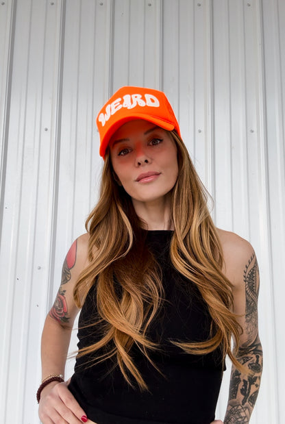 SLIME & SPARKLE ORANGE TRUCKER HAT