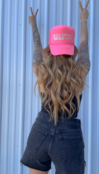 MAKE AMERICA WEIRD AGAIN TRUCKER HAT